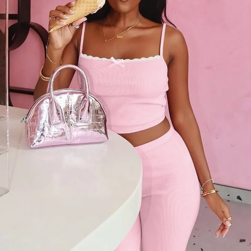 Marla- Pink Two Piece Pant Set