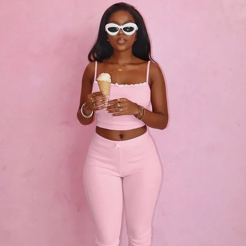 Marla- Pink Two Piece Pant Set
