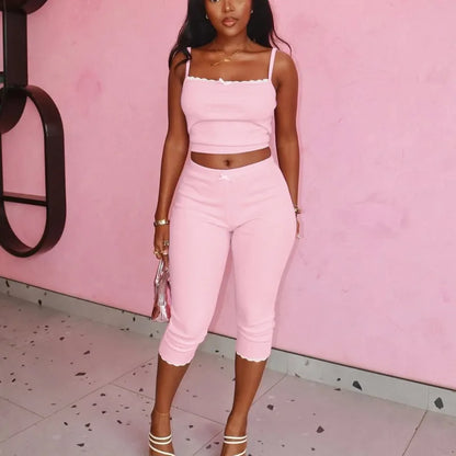 Marla- Pink Two Piece Pant Set